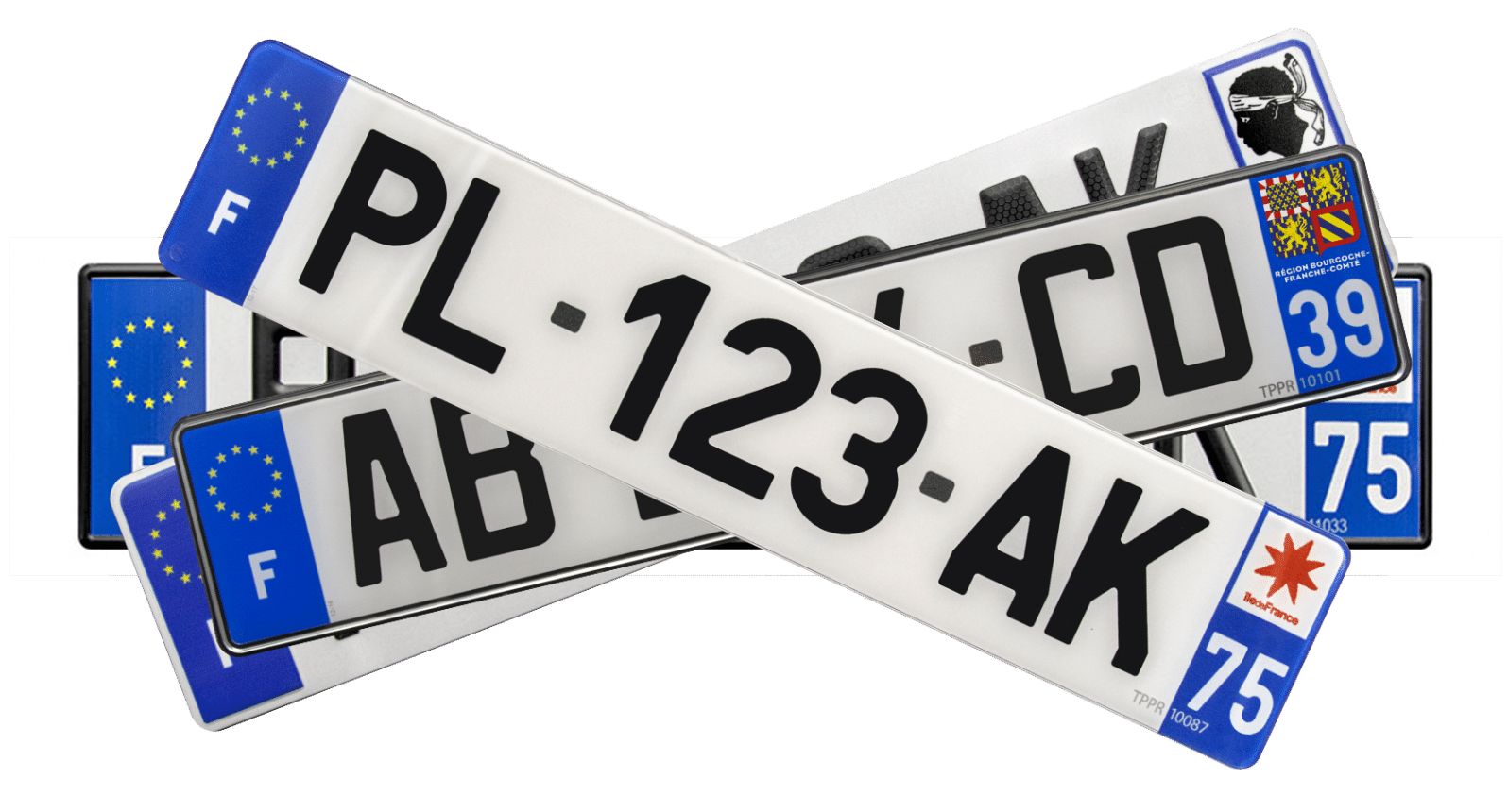 Lettres autocollantes pour plaque d