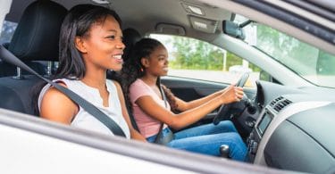 Accident d'une conducteur secondaire dans une voiture